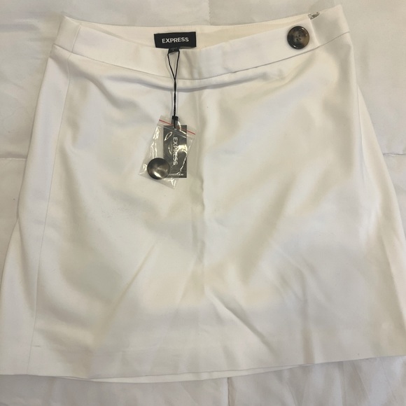 Express Dresses & Skirts - Express High Waisted Button Tab Mini Skirt